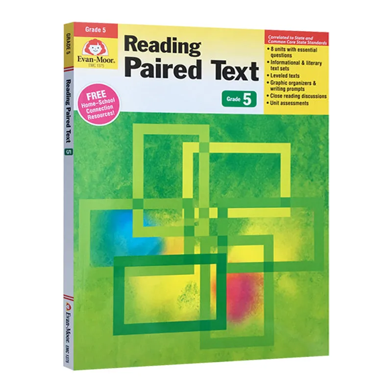 

Evan-Moor Reading Paired Text, Grade 5 Workbook,aged9 10 11 12, English book 9781613689875