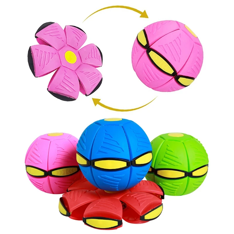 Kids Flying Saucer Ball Flat Throw Disc Ball Toys For Boys Outdoor Garden Beach Game Children\'s Sports Balls Decompression Gifts