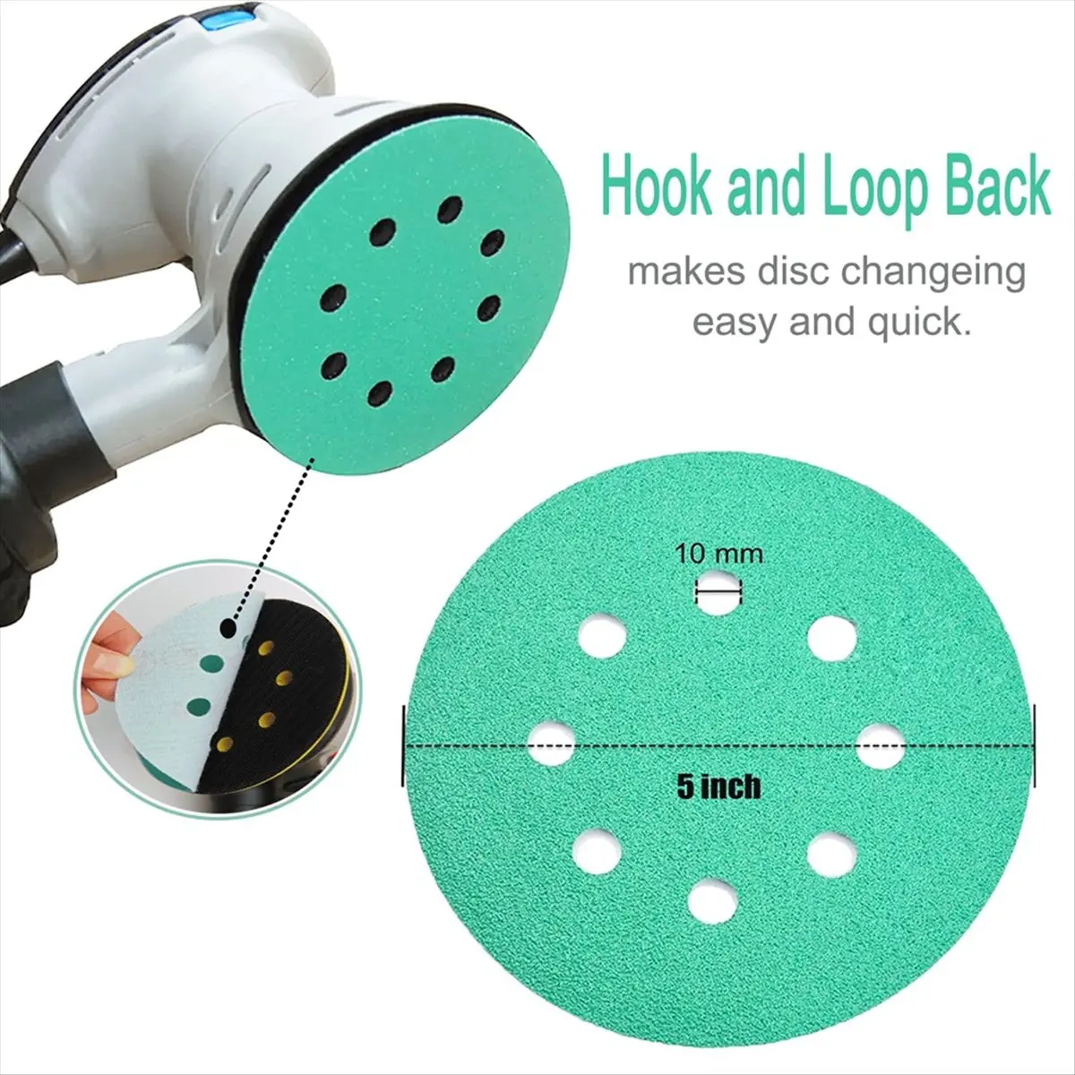 8 Holes Hook and Loop Sanding Discs,600/800/1000/1200/1500/2000 Fine Grits Assortment for Wood,Metal and Automotive