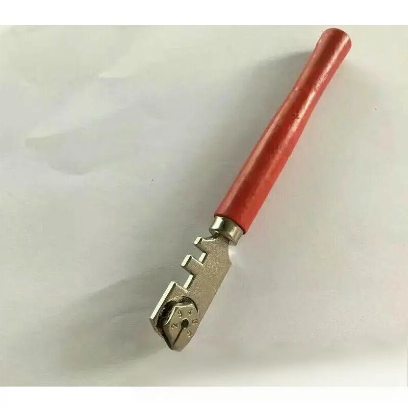 

Handheld Multi-Functional Six-Wheel Glass Cutter Portable Glass Cutting Knife Non-Slip Wooden Handle Glass Knife