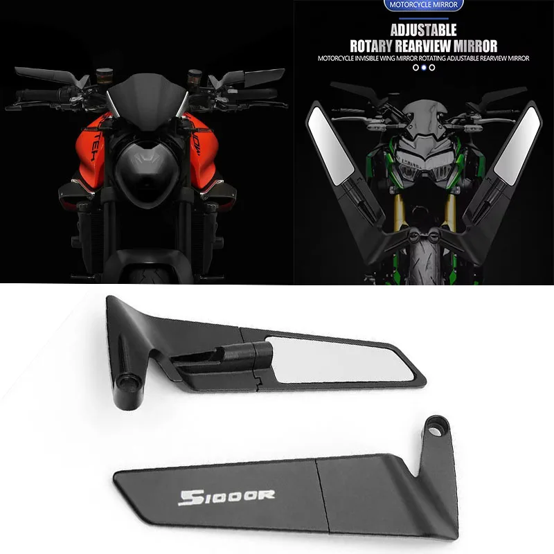 

For BMW S 1000R S1000R 2021 2022 2023 Motorcycle Accessories Mirrors carbon fibre Mirror Stealth Winglets Rearview