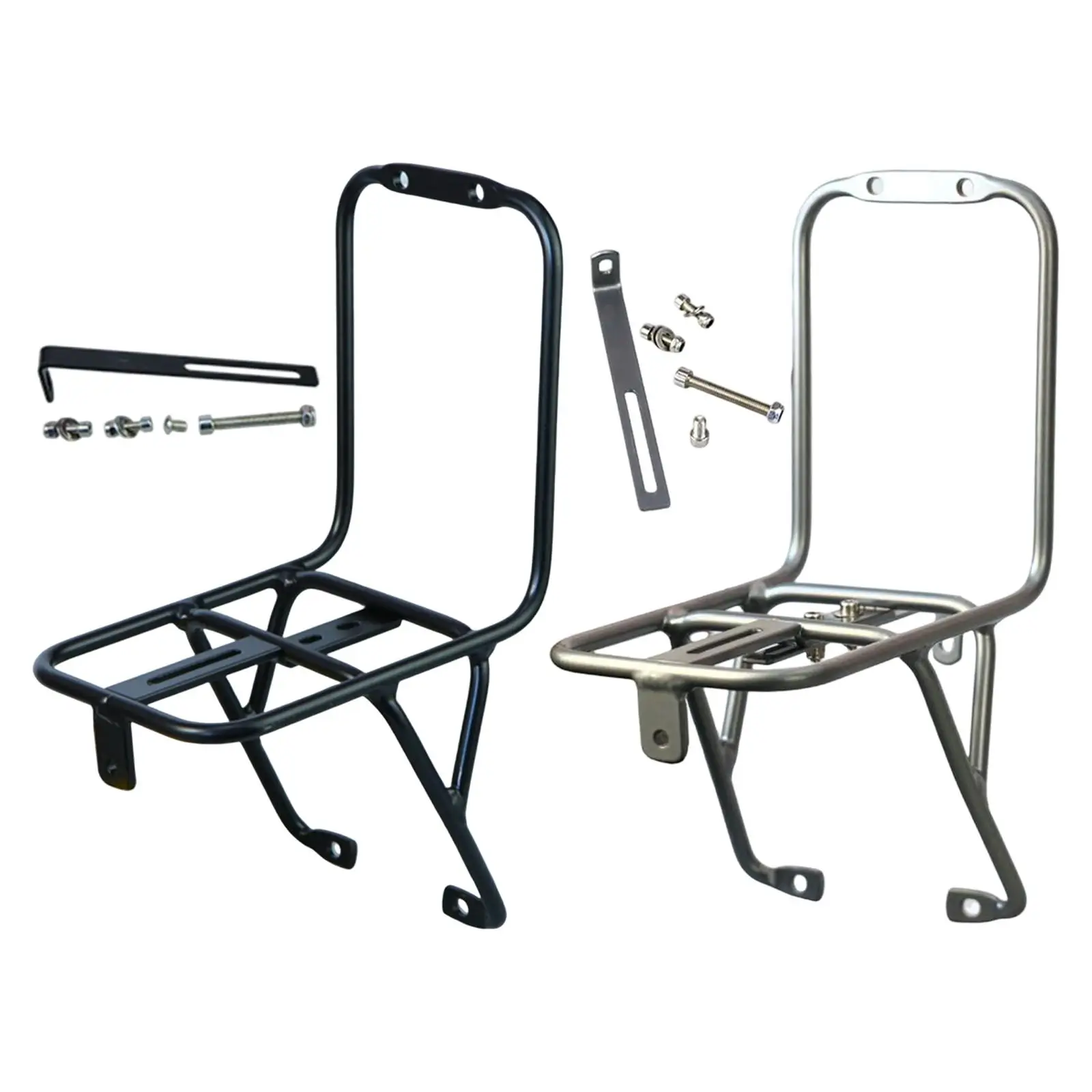 

Practical Bike Front Cargo Rack Durability Aluminum Alloy Luggage Rack for V Brake Bike Urban Cycling