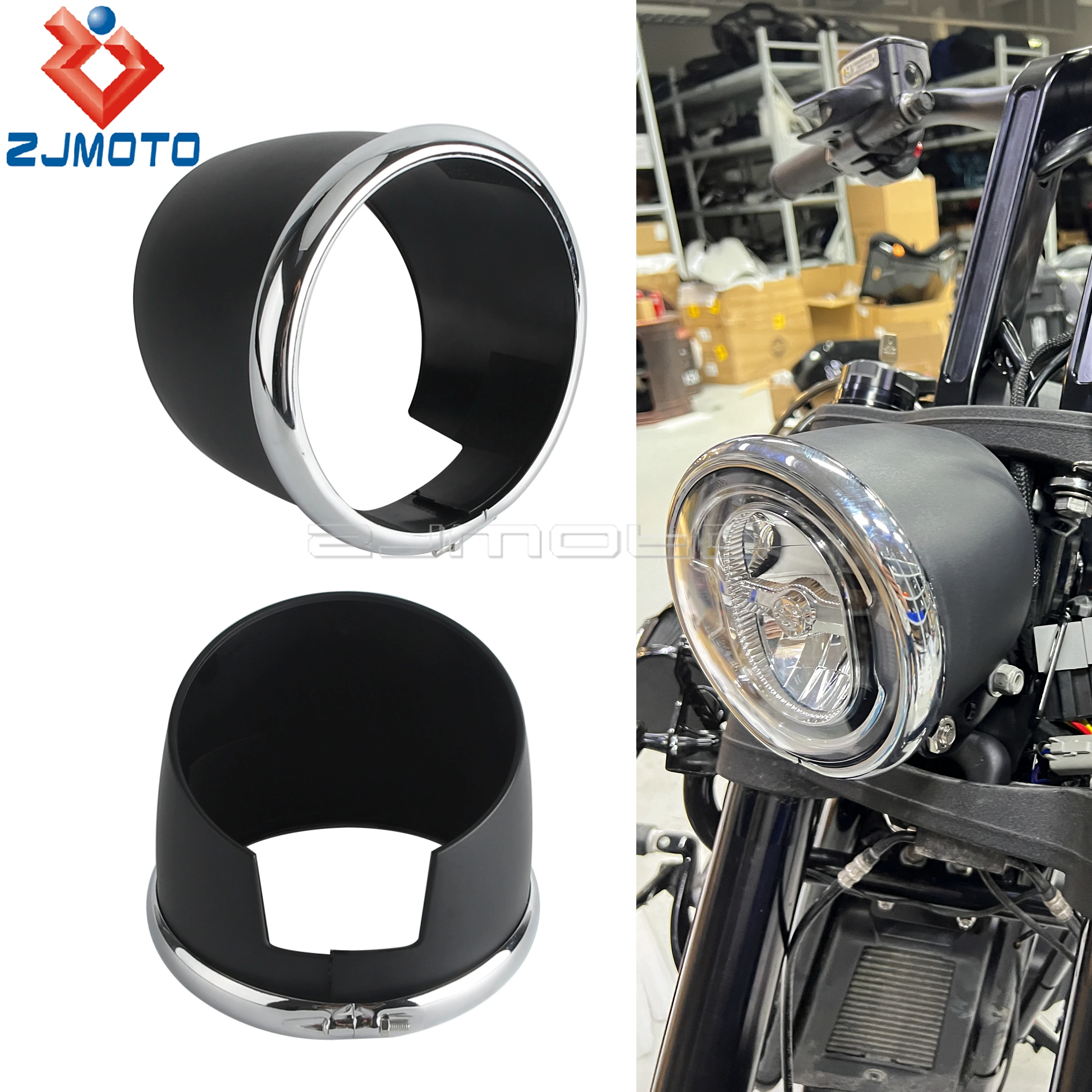 

Крепление обтекателя мотоцикла, корпус фары для Harley Softail Low Rider S 114 117 FXLRS, хромированное кольцо накладки ковша фары 2020-24