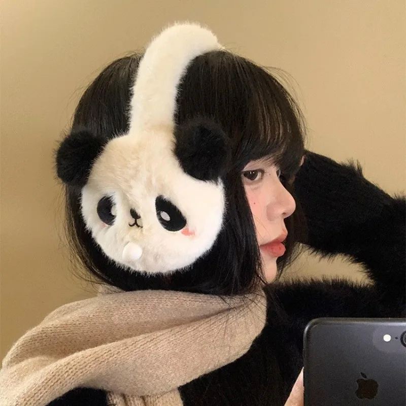 ใหม่เด็ก Earmuffs ชุดแฟชั่นน่ารักหูแพนด้าเดียวกัน Earmuff ฤดูหนาวกลางแจ้ง Windproof WARM ป้องกันหู