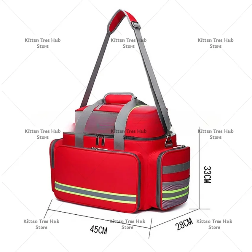 Medical Supplies Storage Bag Outdoor Emergency Rescue Large Capacity Backpack Empty Waterproof Reflective Oxford Travel Bag
