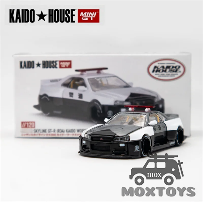 

* Чейз * Kaido House x MINI GT 1:64 Skyline GT-R R34 Kaido Works (V2 Aero) Police