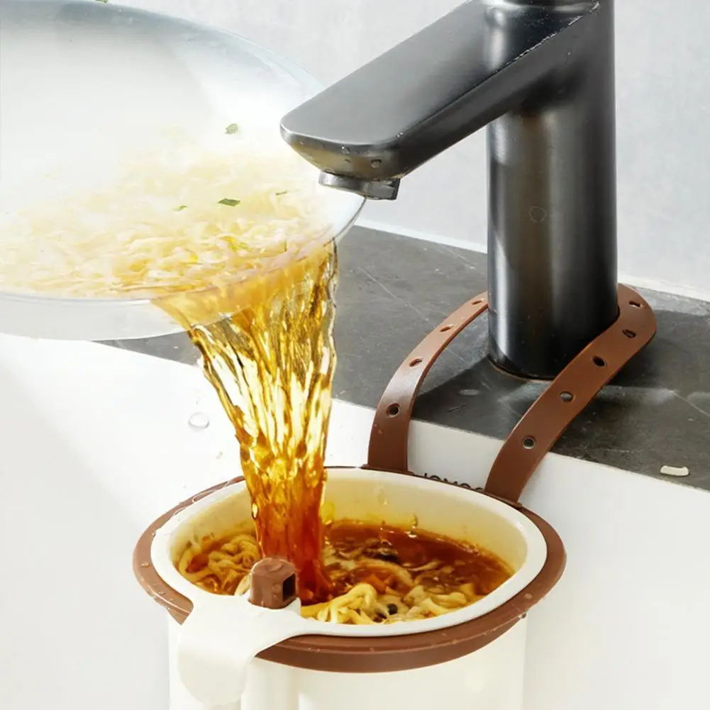 Adjustable Hanging Sink Drain Basket Plastic Food Waste Strainer Anti-Clogging Garbage Colander For Home Kitchen Fix