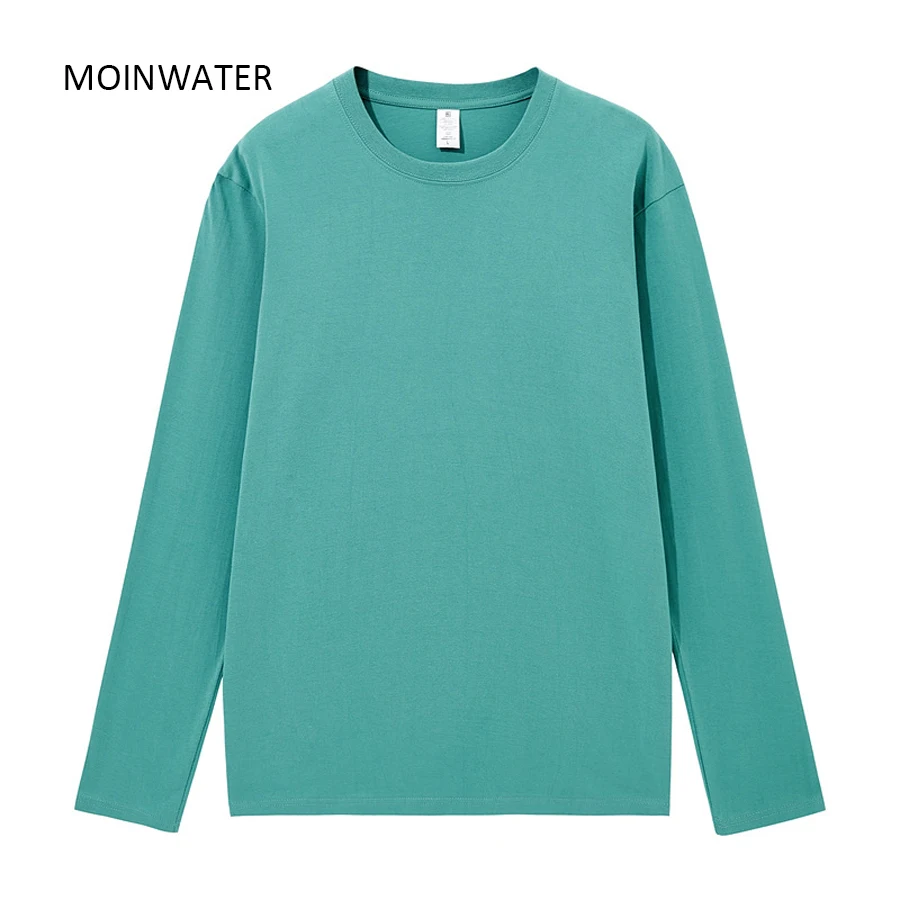 MOINWATER Women New 100% Cotton Long Sleeve T shirts Female Eleven Colors Base Casual Tees Tops for Spring Autumn MLT2201