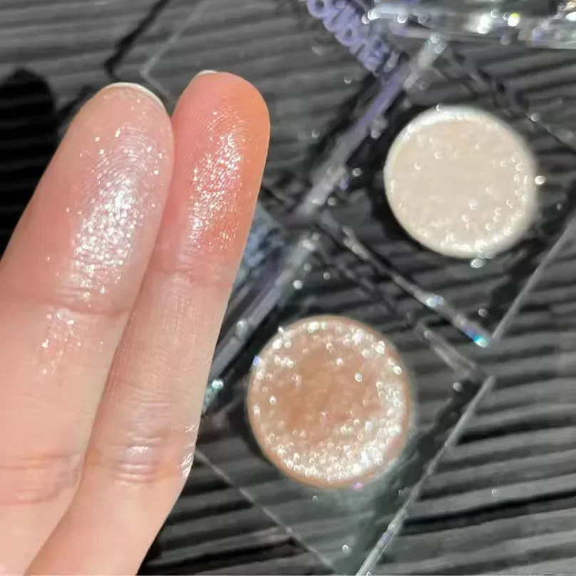 Heallor ombretto Glitter monocromatico illumina gli occhi Make Up palette luccicanti impermeabili evidenziatore pigmentato cosmetici donna