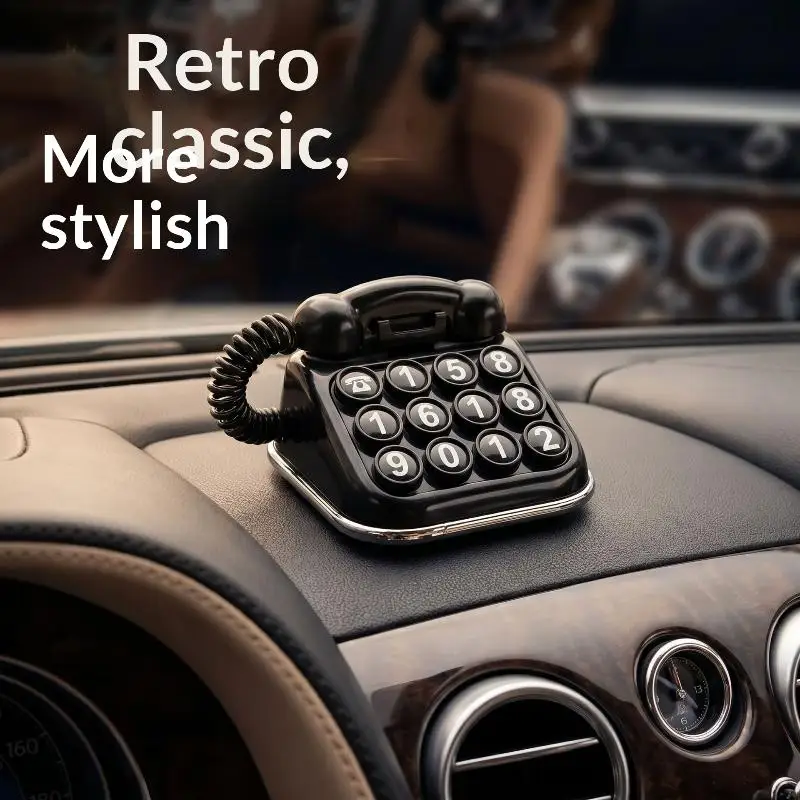 Vintage Temporary Parking Phone Number Plate Creative Car Relocation Telephone Sign Auto Interior Decor Accessory Gift Owners