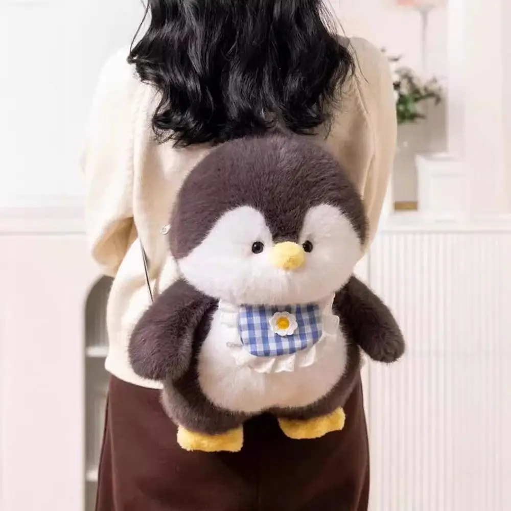 Geschenk Pinguin Plushies Rucksäcke Flauschige Tasche Weiche Lady Messenger Bag