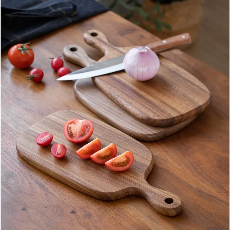 

YFY Walnut Whole Wood Cutting Fruit Board Bread Wooden Cutting Pizza Steak Plate BBQ Plate