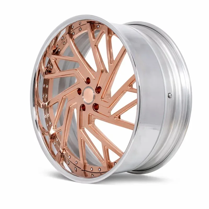 Hot Sale Alloy Rims Rose Gold Monoblock 18-24 Inch 5x114.3/5x120/5x112/5x115 Custom Forged Wheels for 4 pcs