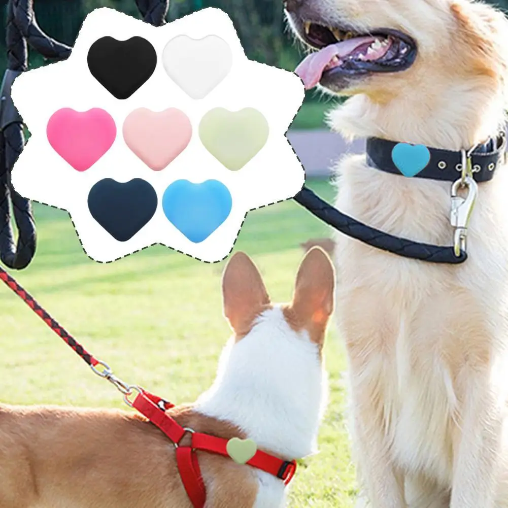 Silicone Case for airtag Invisible Pin Love Heart Protective Cover Shell Anti-scratch Anti-lost Device Buckle Cover