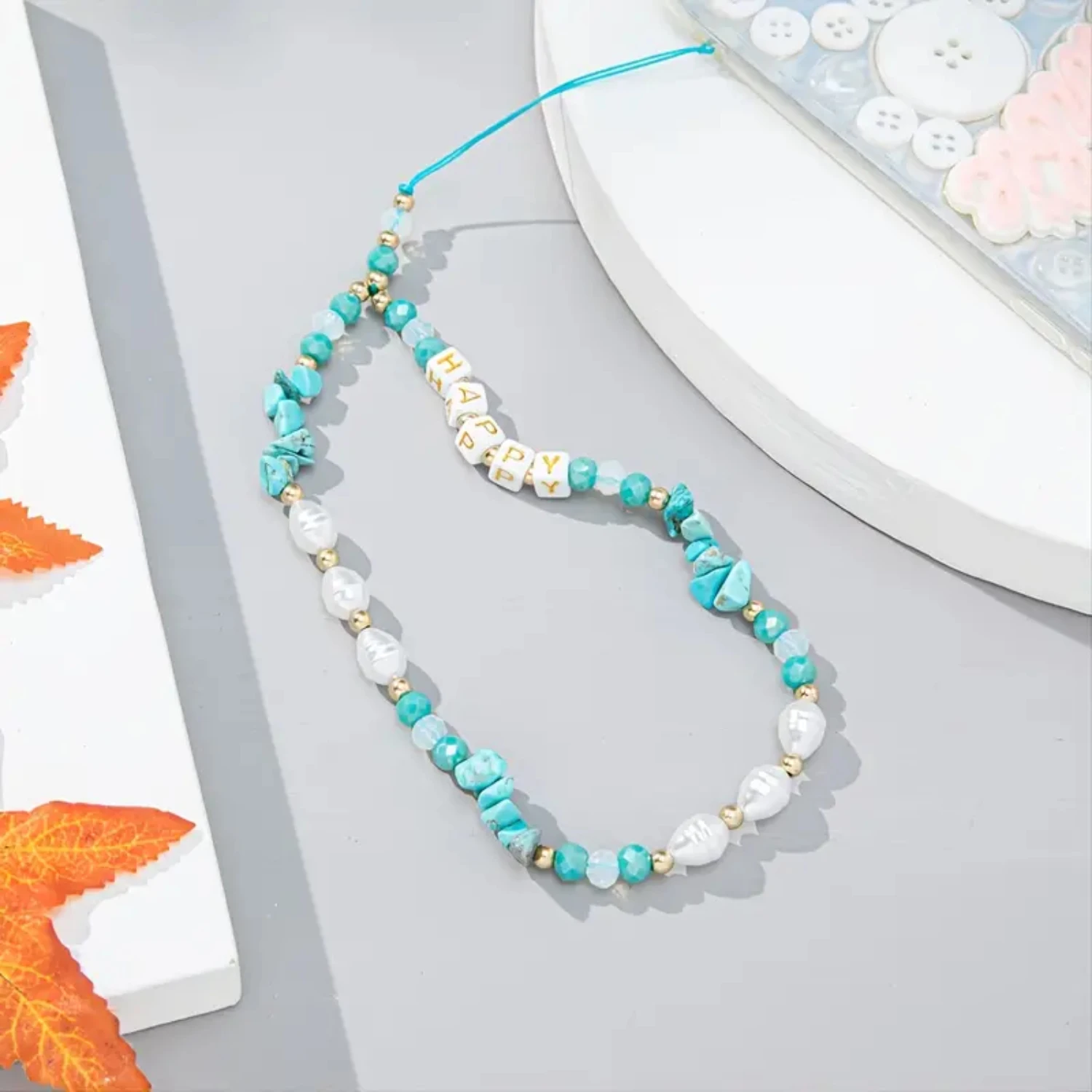 الحصى اللؤلؤ مطرز حزام الهاتف كريستال الهاتف المحمول سلسلة شريط للرسغ الإبداعية الهاتف الخليوي الديكور الحبل حزام المفاتيح Bac