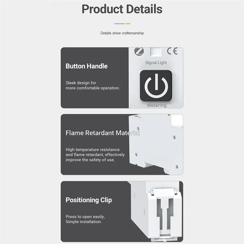 FORW-TUYA 63A 1P+N Zigbee Smart Circuit Breaker With Metering Smart Home Wireless Remote Control Smart Life Alexa Home