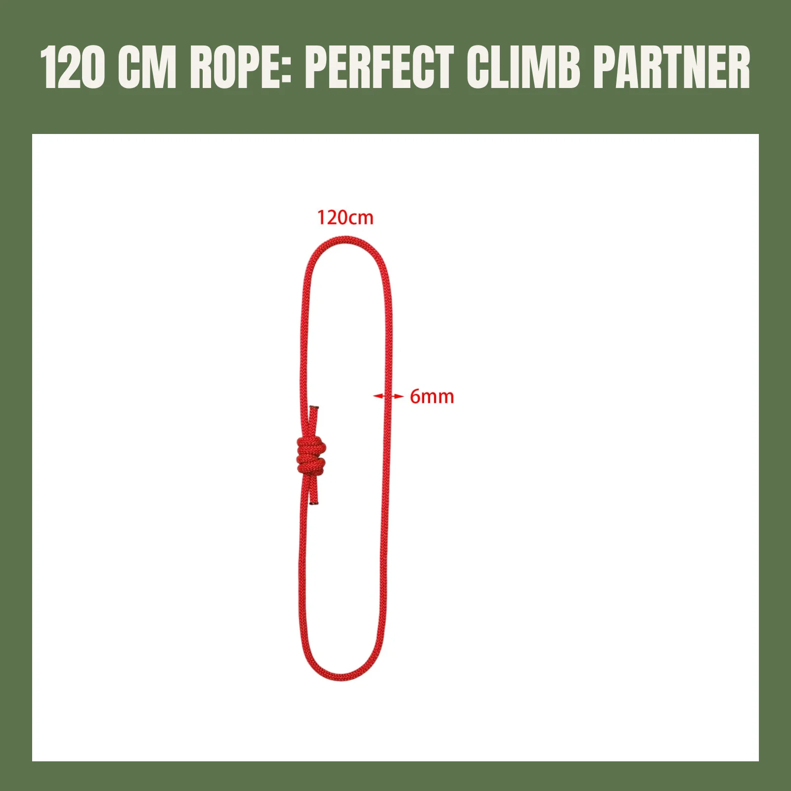 Prusik Cord 120cm Synthetic Fiber Outdoor Rock Climbing Escape Rope Mountaineering Equipment for Arborist