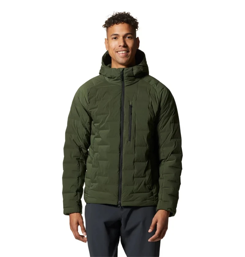 Xiamen Custom Logo Winter Hiking Insulated Duck Down Jacket Thick Coat Men's Hoodie Quilted Puffer Down Jacket