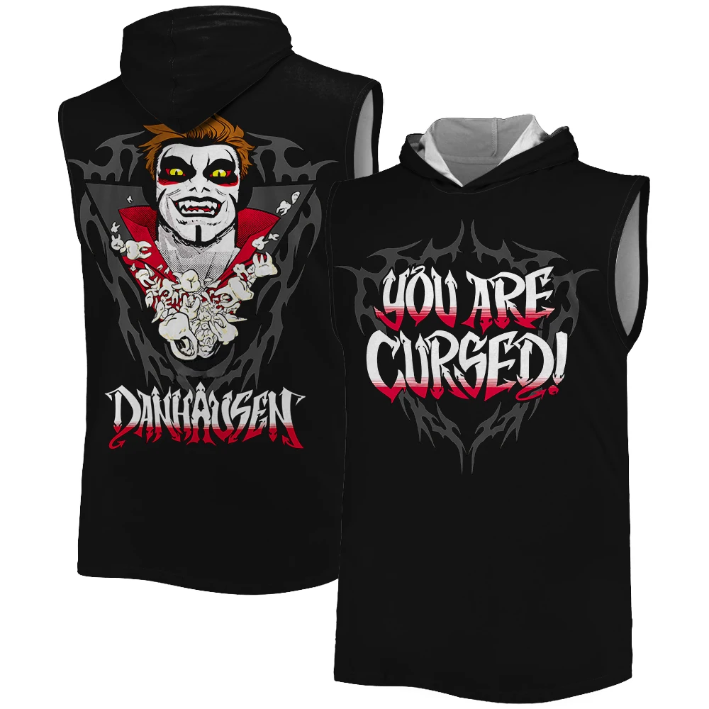 Men's Black Danhausen You Are Cursed Hooded Tank Quick Dry Breathable Gym Tank Top Outdoor Sports Casual Sleeveless Hoodie 2026