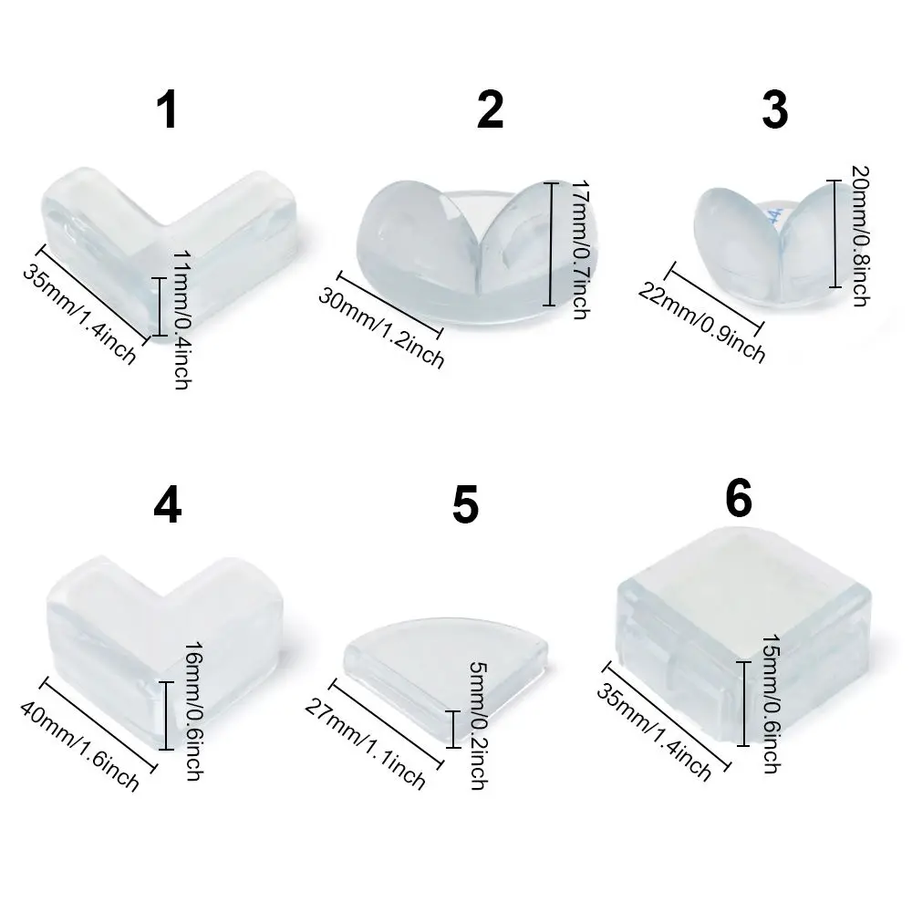 4Pcs Children Safety Silicon  Security Corner Guards Edge Protection Table Corner Protector Anticollision Strip