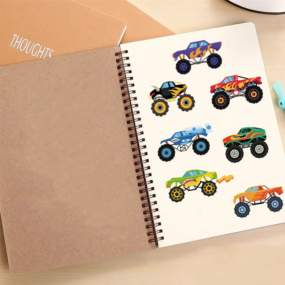 สติกเกอร์ลายกราฟฟิตี้เท่ๆ สำหรับรถออฟโรด 8 ชิ้น สำหรับตกแต่งเคสมือถือ แล็ปท็อป แก้วน้ำ รถจักรยานยนต์ และของเล่น