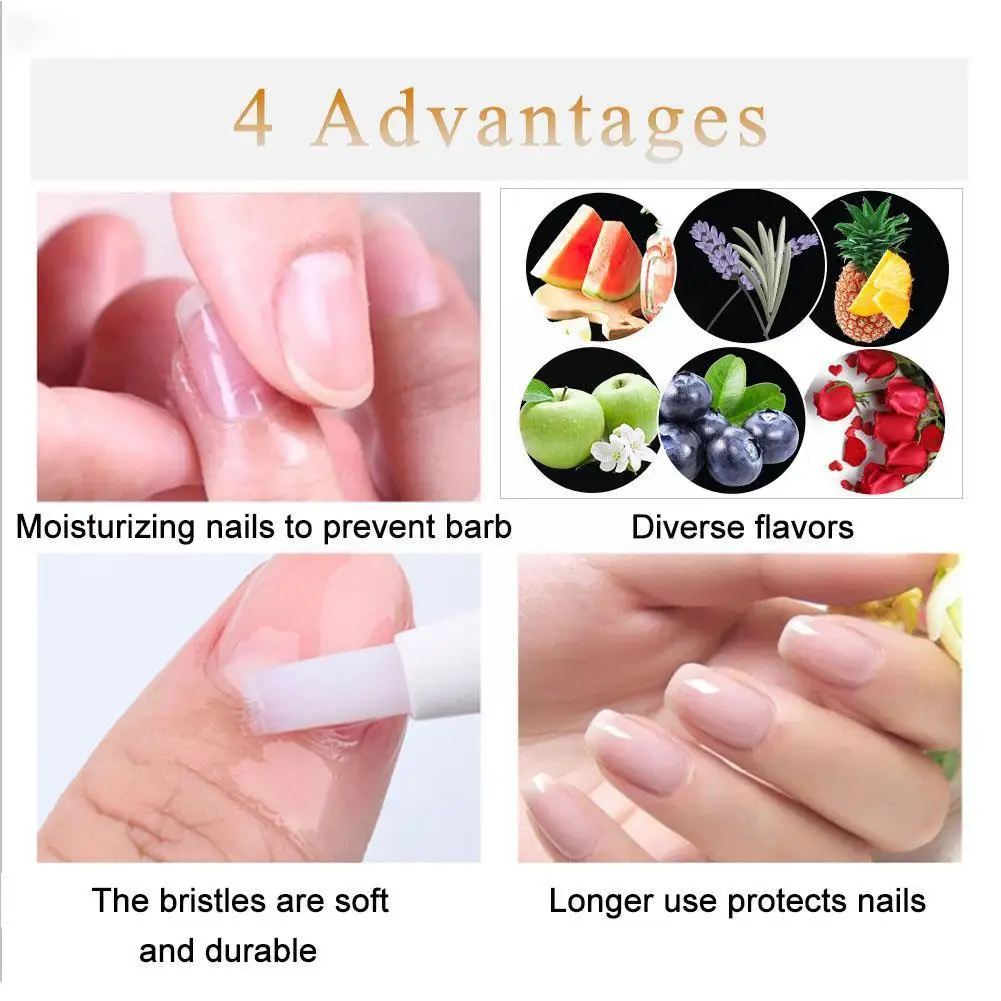 Caneta Nutricional para Tratamento de Unhas, Revitalizador de Cutícula, Óleo de Esmalte para Unhas, 15 Cheiros, Prevenir Nutriir a Pele, V5k0, 8ml