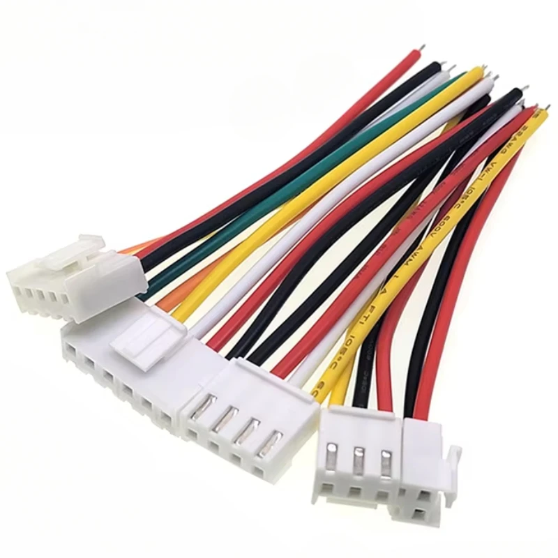 10Pcs JST Cable 22AWG VH 3.96mm Female Housing Plug Electronic Wire Single-end Connector 2/3/4/5/6/7/8/9/10Pin 20CM VH3.96 Cable