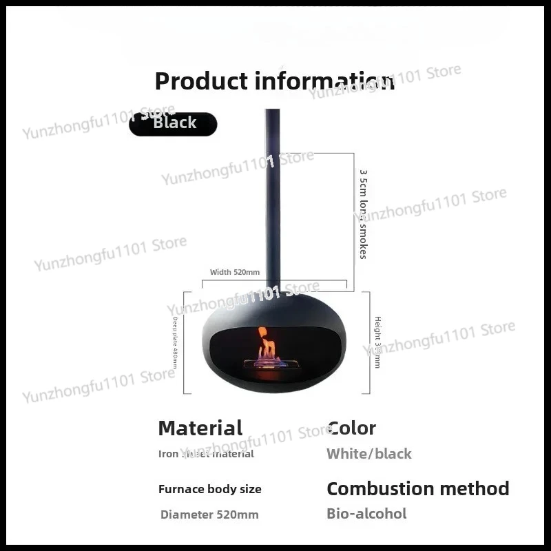 Limited Stock UFO Outdoor Fire Pit Alcohol Ethanol Heated Fireplace Truly Smoke-free Modern Courtyard Heater for Gardens/villas view 2