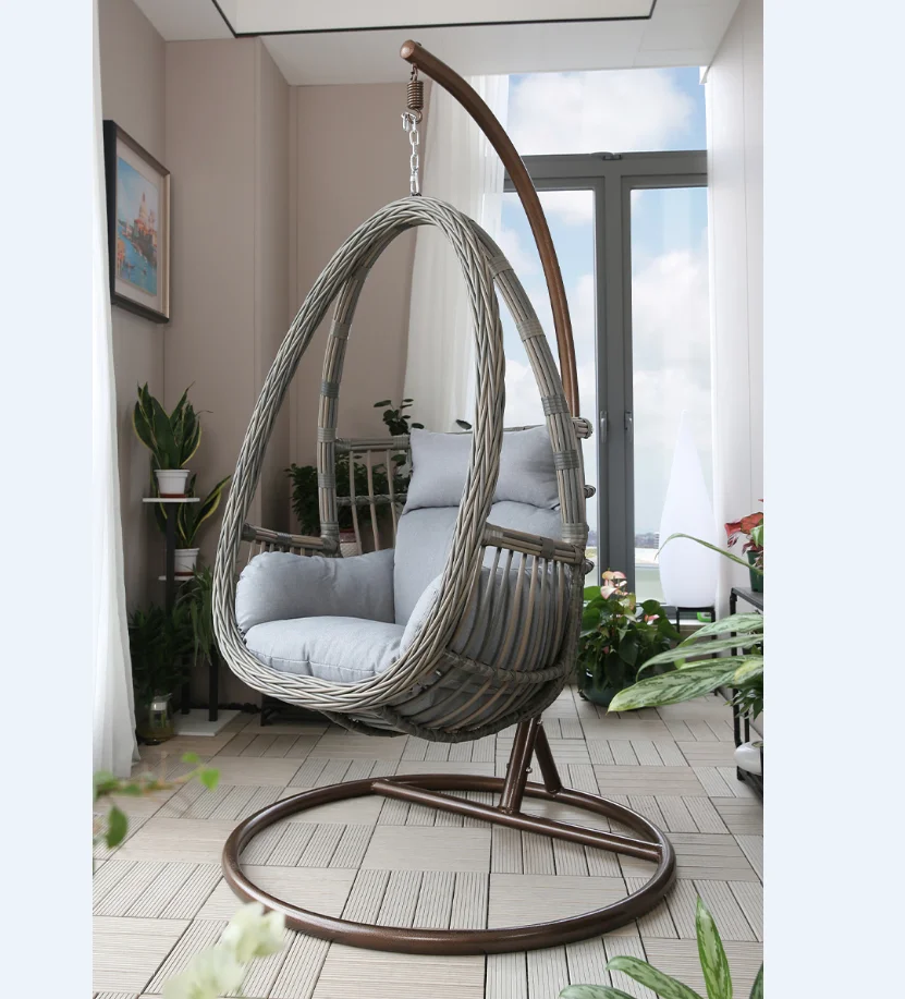 

Rattan Furniture Egg Chair Large Swing Basket Hanging Chair for Garden Balcony Patio Outdoor Carton Box Durable Modern
