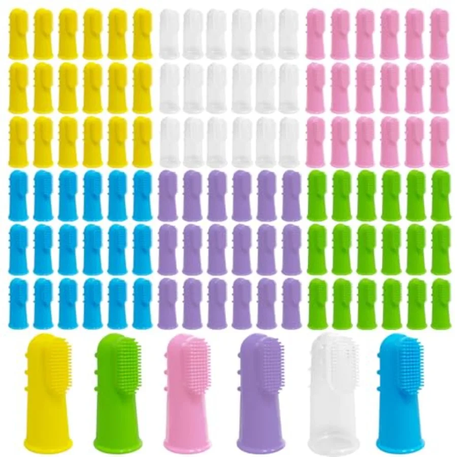 

108 Pcs Dog Toothbrush Dog Finger Brushes Soft Pet Toothbrush Pet Oral Care Dental Brush Easy Teeth Cleaning for Small Cats and