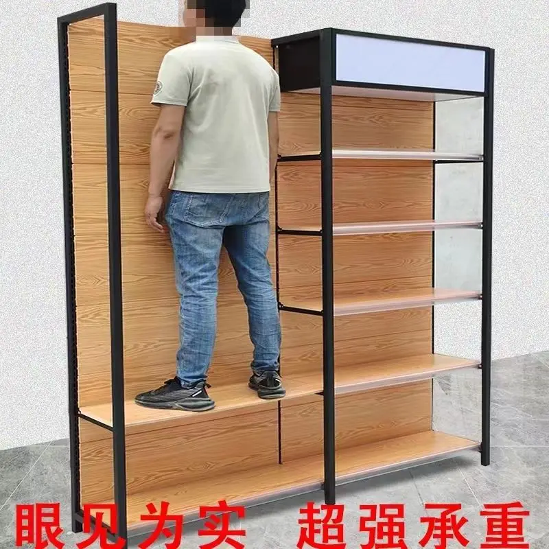 

custom. [3342 People Collected] Four-Column Wood Grain Color Supermarket Convenience Store Multi-Layer Small Shop Stationery Sna