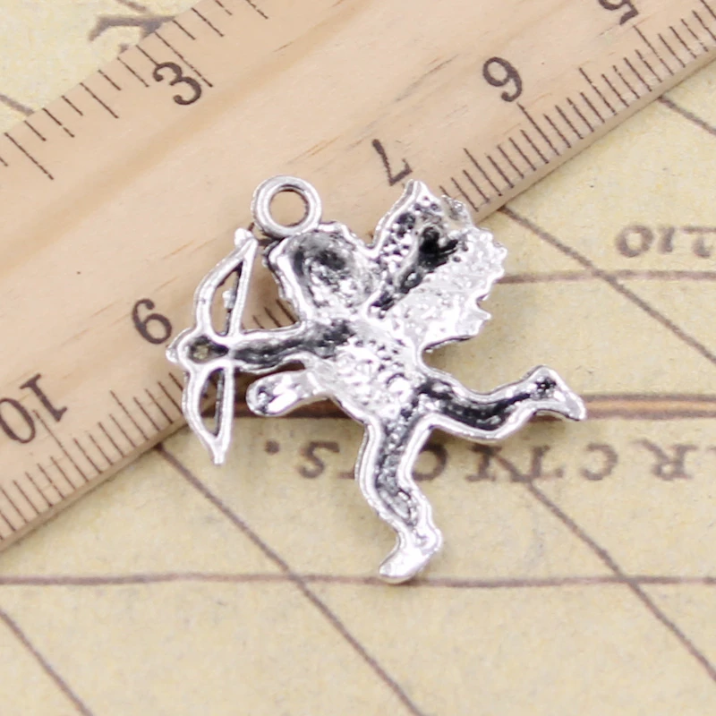 10pcs Charms Love Angel Cupid 29x26mm Tibetan Silver Color Pendants DIY Antique Finding Making Handmade Jewelry