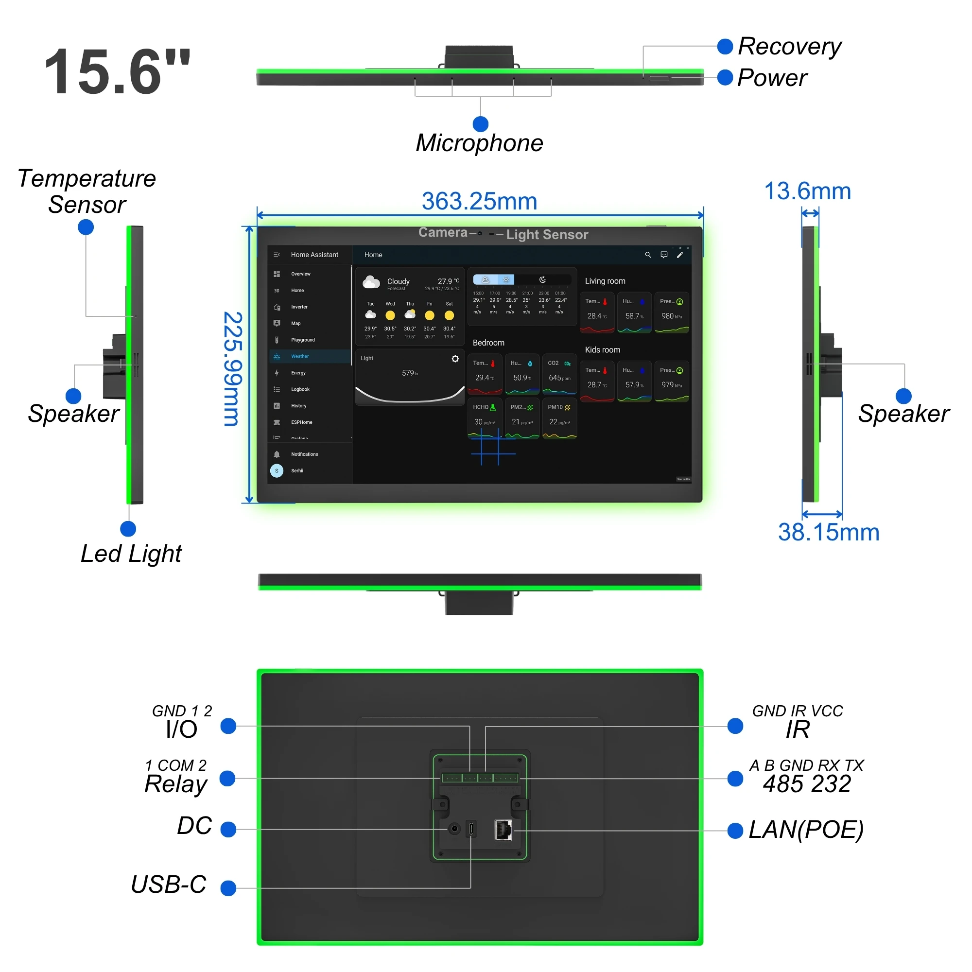15.6 Inch Android 14 RK3576S S - Smart Home Hub Matter recension och pris