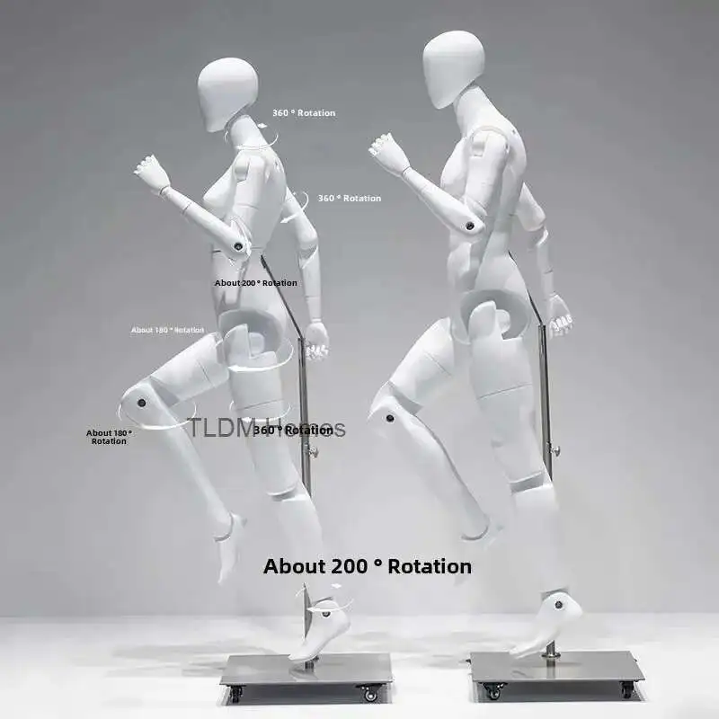 Changeable Posture Full Body Mannequin Shopping Mall Mannequins for Clothing Store Model Props Luxury Window Display Shelf Dummy