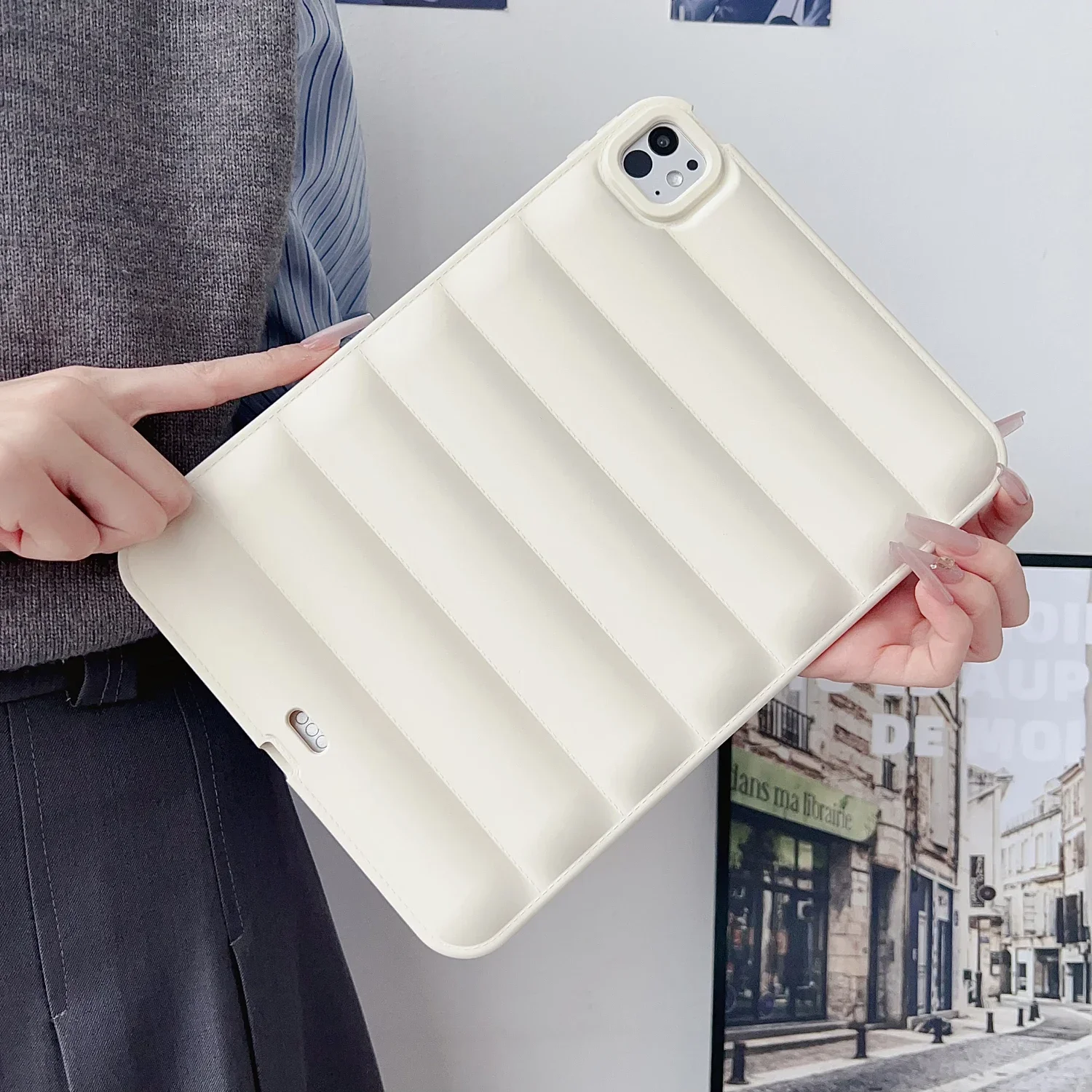 

Soft Silicone Down Jacket Matte Tablet Case For iPad 2025 7 8 9 10th 11th Generation Air 3 4 5 Pro 11 inch Mini 6 Cover Cases