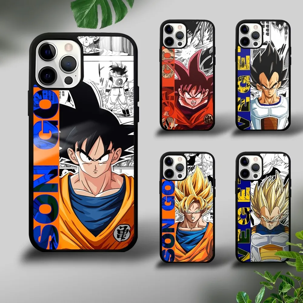 D-Dragon Ball V-Vegeta G-Goku Phone Case For iPhone 16 15 14 13 12 11 Pro Xs Max Mini Plus Celulares Hard Funda