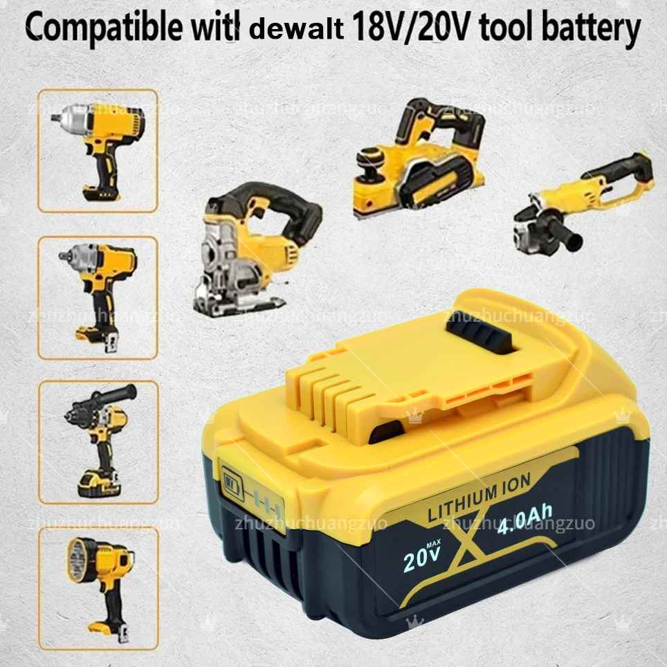 20V 4000mAh power tool BatteryMAX for DeWalt DCB184 DCB181 DCB182 DCB200 20V 4A 6A 8A 18Volt DeWalt Tools Batter