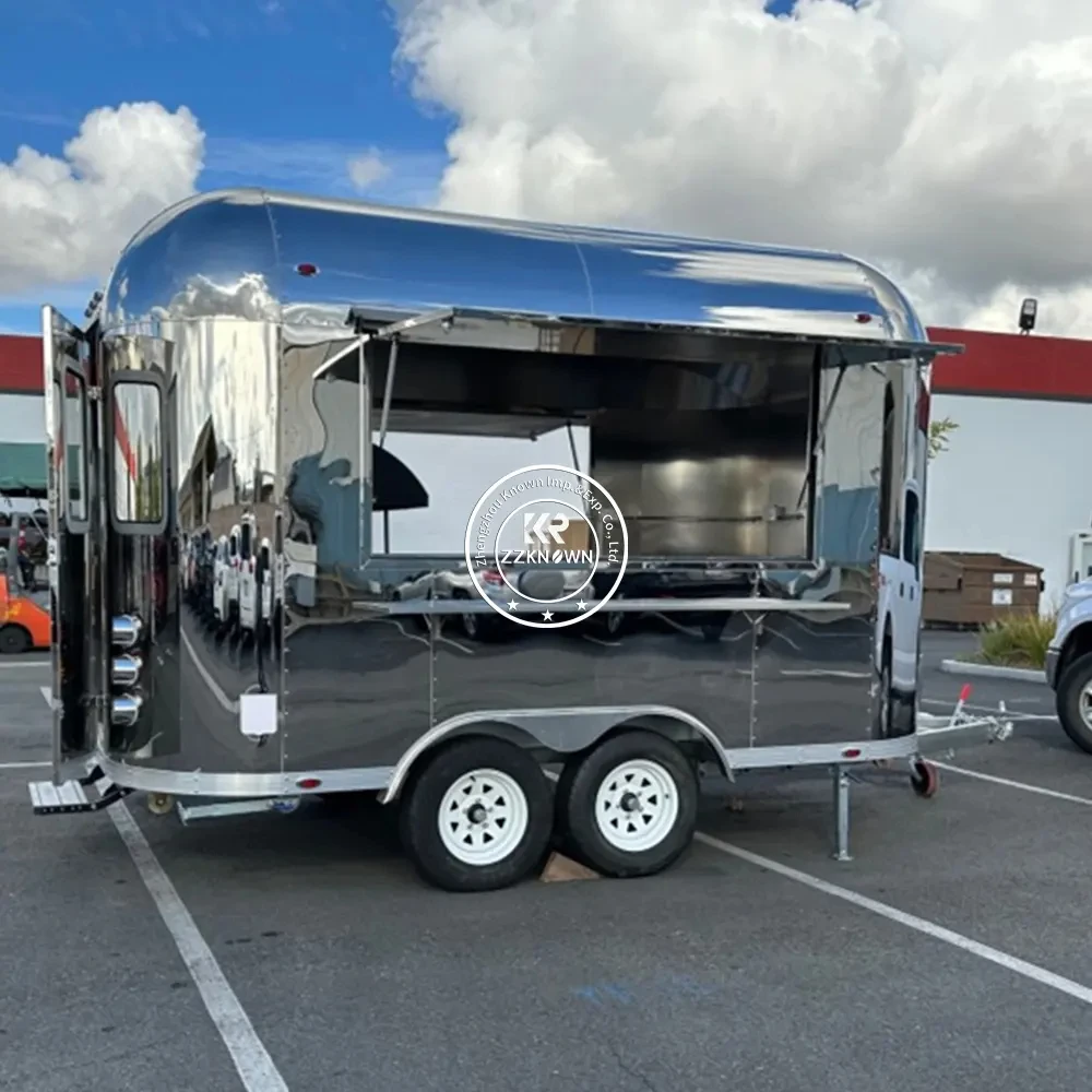 2024 CE Certified Street Food Truck Trailer Mobile Fast Food Car For Pizza Food Trailer Truck