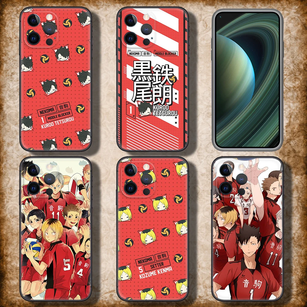 ¡14ER Haikyuu! Nekoma-funda blanda para Xiaomi Mi A1, A2, A3, 9T Pro, Poco F1, F2, F3, GT, M2, M3, M4, M5, C40, X2, X3, NFC, X4 pro