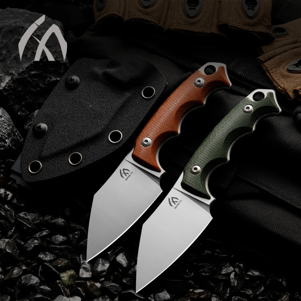 HUANG FU سكين خارجي عالي الصلابة، أداة محمولة ومتعددة الوظائف مناسبة لبيئات مختلفة، هدية للرجال