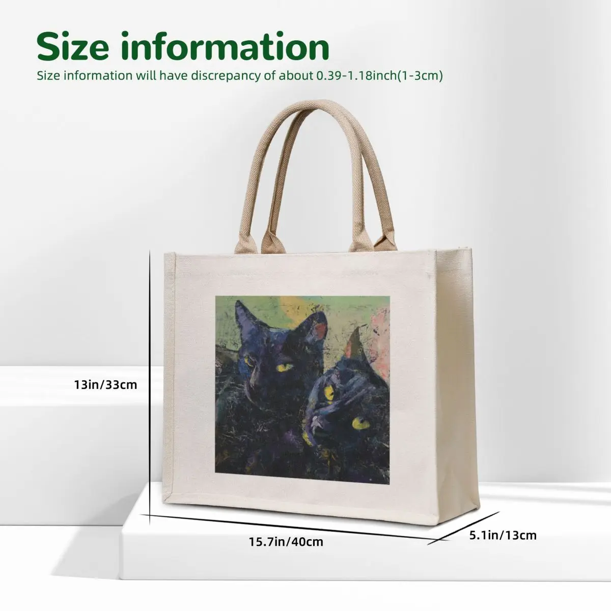 Black Cats Tote Bag Shopping bags Lady bag canvas tote bags