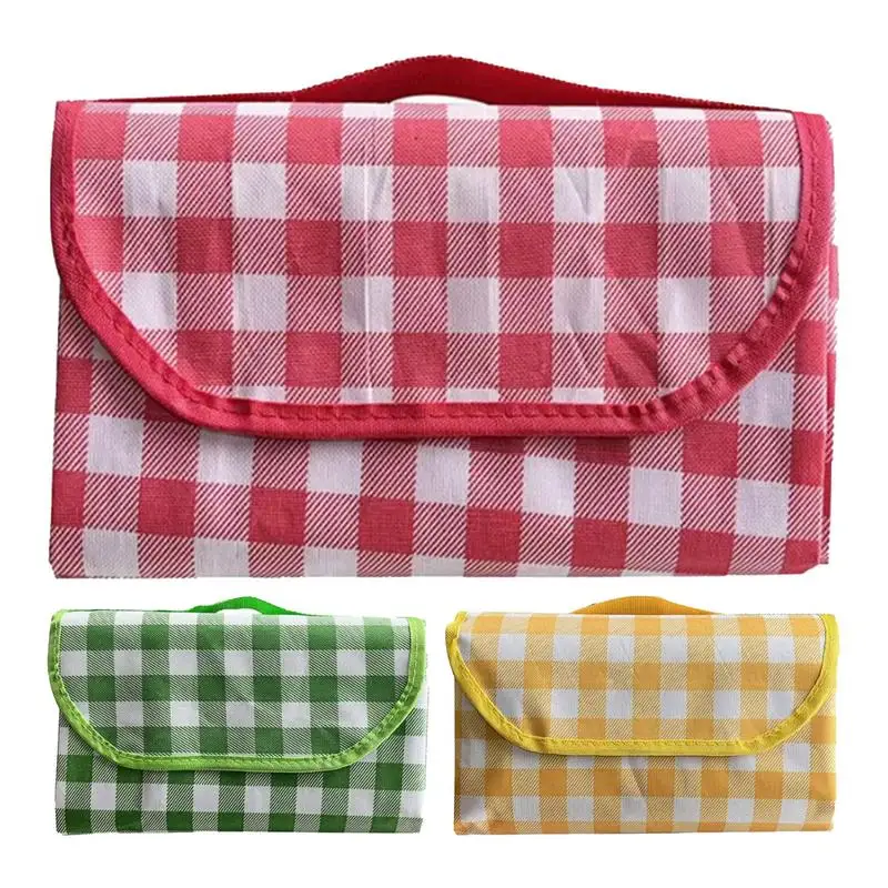 Beach Picnic Blanket Thickened Waterproof Grass Blanket Foldable Park Blanket for Beach Concerts Park Grass Camping Hiking