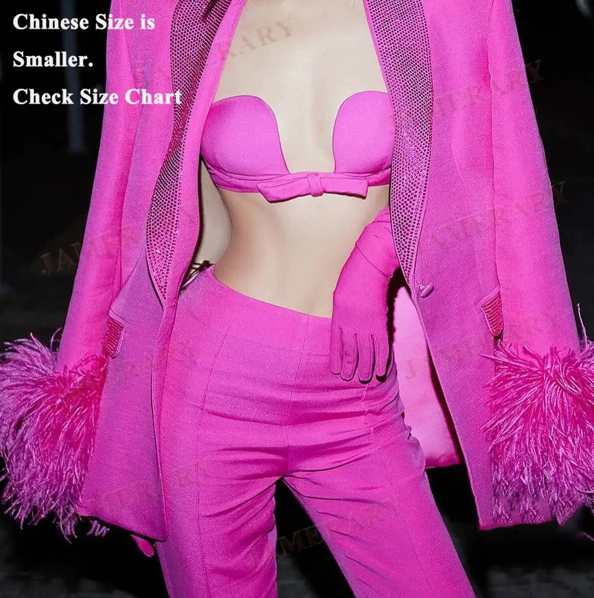 Autumn Winter Suit Coats Blazer Women Two Piece Set Long Trousers Diamonds Office Lady Blazers Pants Sets 2pcs Outfits