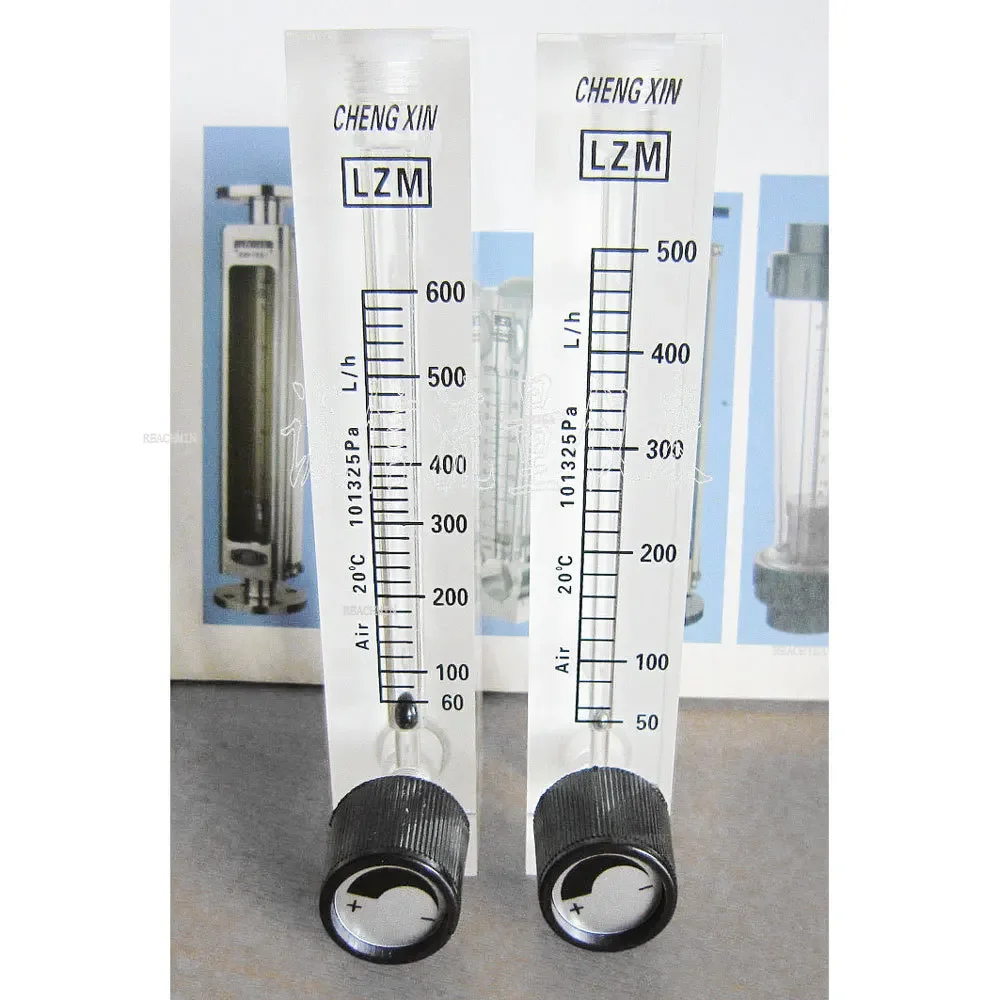 

100 160 250 300 400 500 1000LPM LZM-9T Air Flowmeter Rotameter With Control Valve and 8mm Push In Coupler