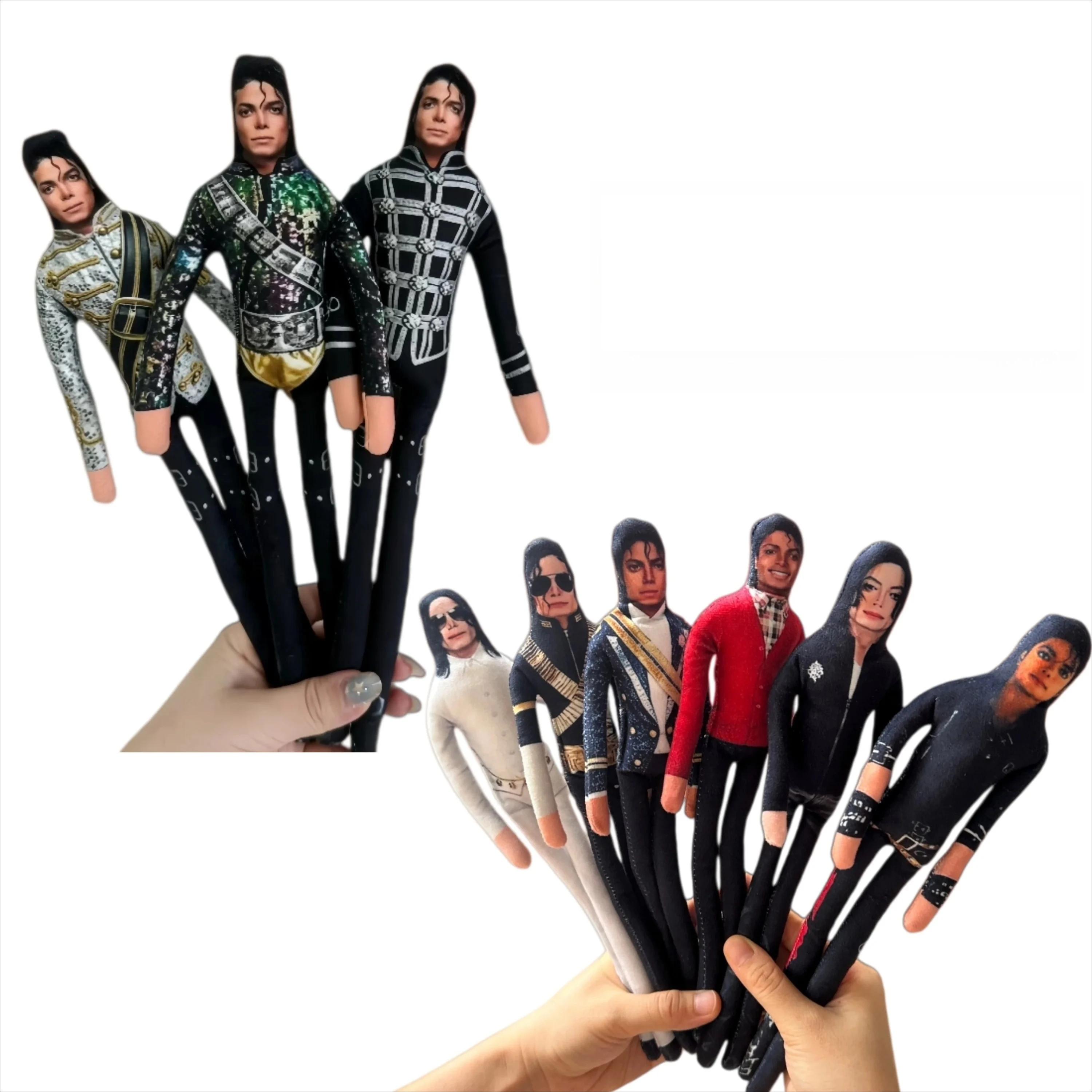 New Latest Style Michael Jackson Cosplay Prop Doll Plush Stuffed Figure Dolls Room Decoration Abstract Joint Mobility Props Gift