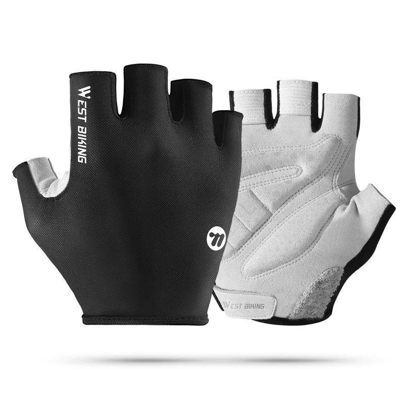 AliExpress West Biking WEST BIKING Breathable Half Finger Cycling Gloves High Elastic Anti-Slip Shock Absorption Cushioned Palm MTB Road Sports Gloves