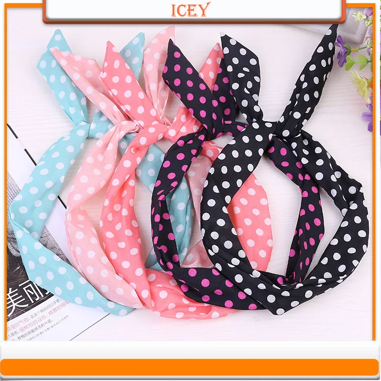 9pcs Curling Women Hairbands Retro Floral Knotted Small Ears Bow Hair Accessories Headwear Wide-Brimmed Face Knotted Headbands