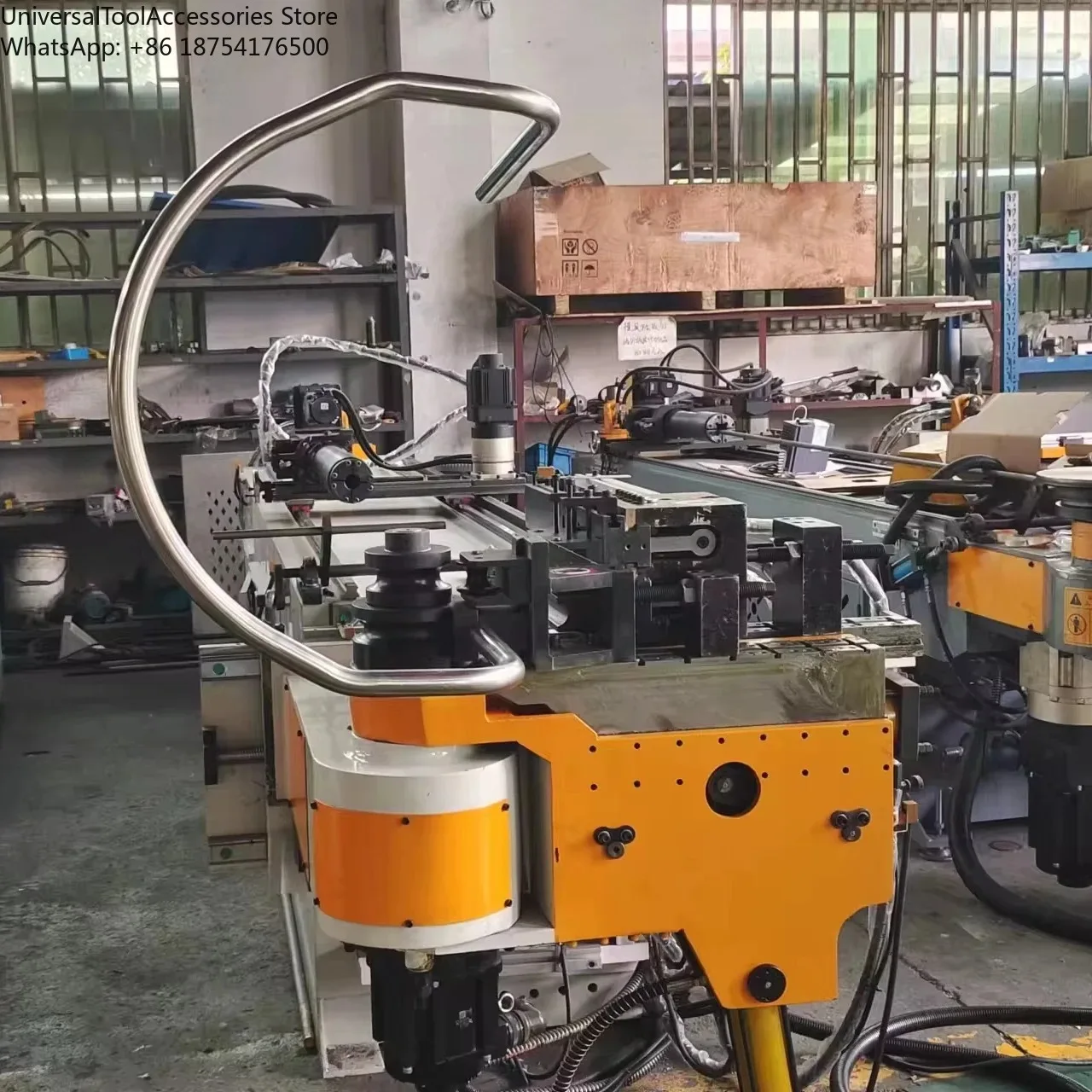 DW63CNC 4A2SV  4 Axis Servo Motor Power Automatic Pipe Tube Bending Machine for Furniture Chair Desk Making