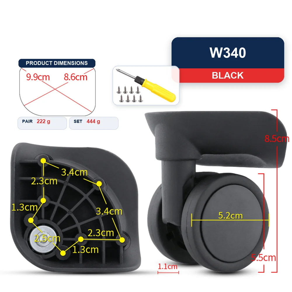 Replacement Luggage Wheel For Woodpecker Wear Resistant Silent Smooth Rolling Durable Caster Repair Part