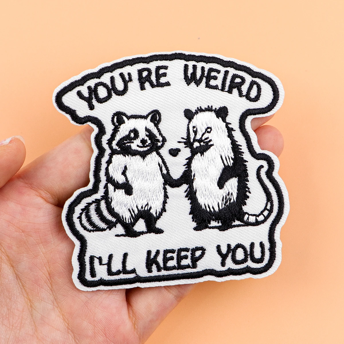 Ne arrêtez pas MEOW Citations drôles patchs brodés pour vêtements bricolage Badge dessin animé patchs adhésifs vêtements autocollants Appliques